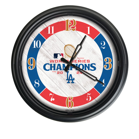 Los Angeles Dodgers 2024 World Series Champions Logo LED Clock | LED Outdoor Clock