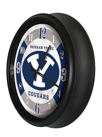 Brigham Young Cougars Logo LED Clock | LED Outdoor Clock