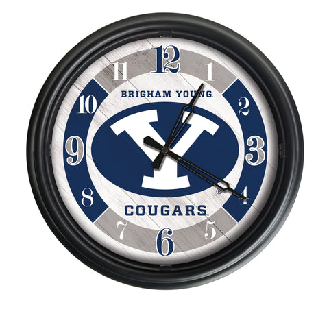 Brigham Young Cougars Logo LED Clock | LED Outdoor Clock