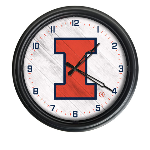 Illinois Fighting Illini Logo LED Clock | LED Outdoor Clock