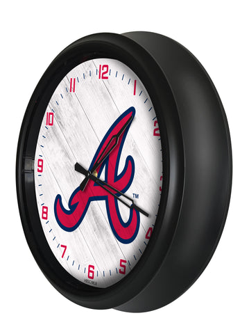 Atlanta Braves Logo LED Clock | MLB LED Outdoor Clock