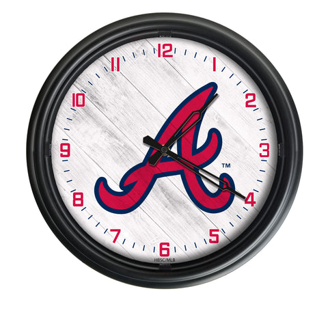 Atlanta Braves Logo LED Clock | MLB LED Outdoor Clock
