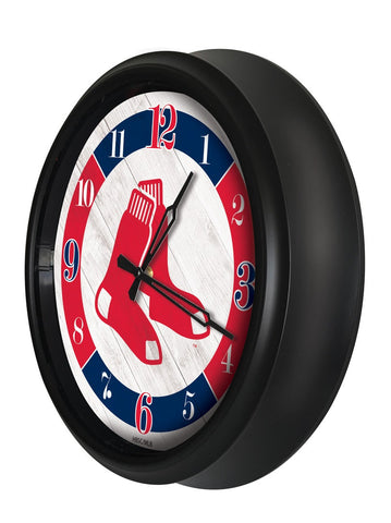 Boston Red Sox Logo LED Clock | MLB LED Outdoor Clock