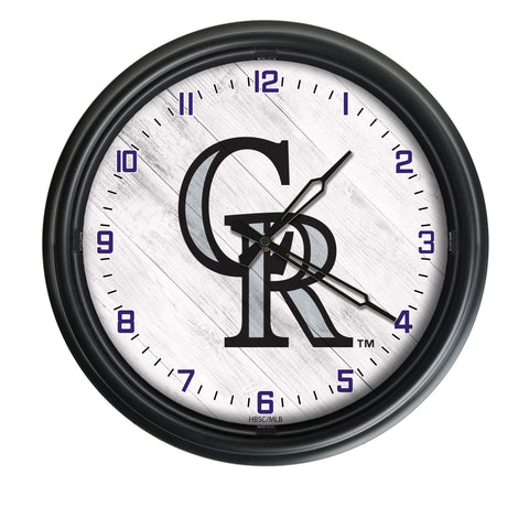 Colorado Rockies Logo LED Clock | MLB LED Outdoor Clock