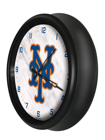 New York Mets Logo LED Clock | MLB LED Outdoor Clock