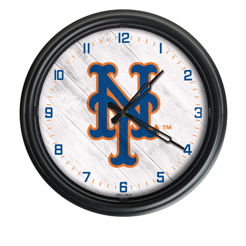 New York Mets Logo LED Clock | MLB LED Outdoor Clock