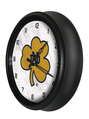 Notre Dame Shamrock Logo LED Clock | LED Outdoor Clock