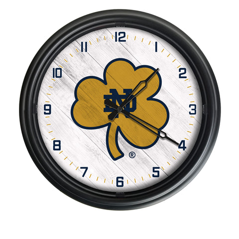Notre Dame Shamrock Logo LED Clock | LED Outdoor Clock