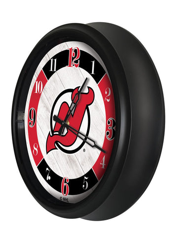New Jersey Devils Logo LED Clock | LED Outdoor Clock