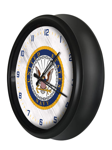 US Navy Logo LED Clock | LED Outdoor Clock