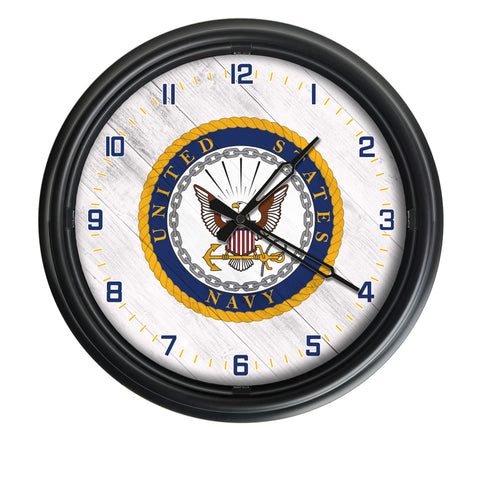 US Navy Logo LED Clock | LED Outdoor Clock