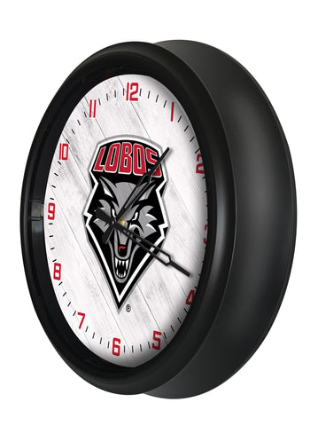 New Mexico Lobos Logo LED Clock | LED Outdoor Clock