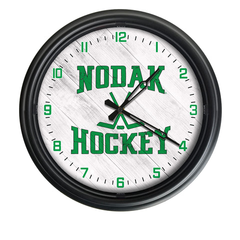 North Dakota Nodak Hockey Logo LED Clock | LED Outdoor Clock