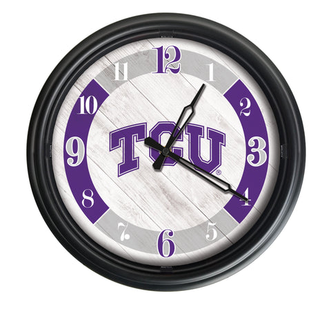 Texas Christian Horned Frogs Logo LED Clock | LED Outdoor Clock