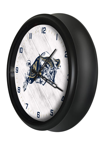 US Naval Academy Midshipmen Logo LED Clock | LED Outdoor Clock