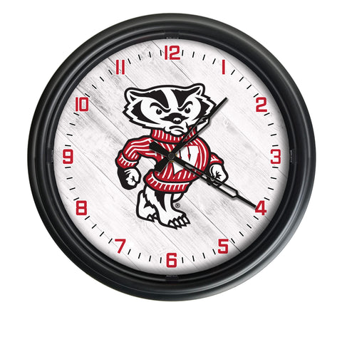 Wisconsin Badgers Bucky Logo LED Clock | LED Outdoor Clock