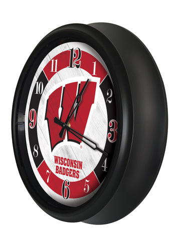Wisconsin Badgers W Logo LED Clock | LED Outdoor Clock