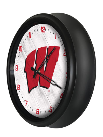 Wisconsin Badgers W Logo LED Clock | LED Outdoor Clock