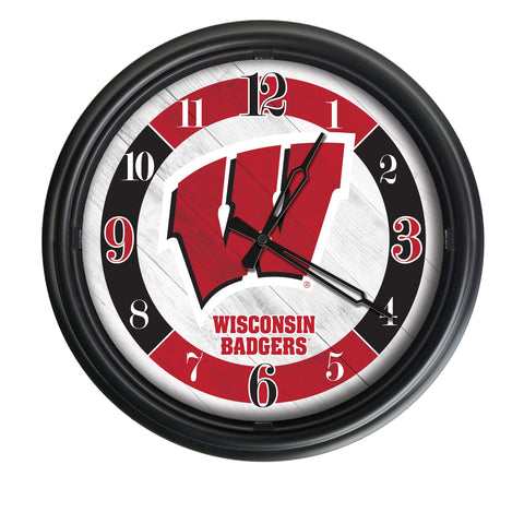 Wisconsin Badgers W Logo LED Clock | LED Outdoor Clock