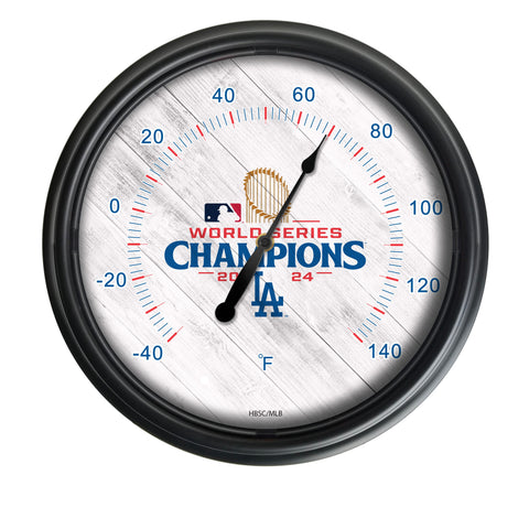 Los Angeles Dodgers 2024 World Series Champions Logo LED Thermometer | LED Outdoor Thermometer Los Angeles Dodgers World Series Champions