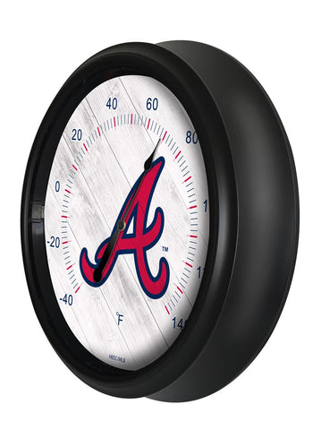 Atlanta Braves Logo LED Thermometer | MLB LED Outdoor Thermometer