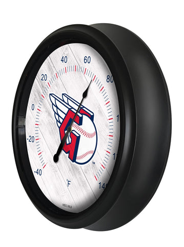 Cleveland Guardians Logo LED Thermometer | MLB LED Outdoor Thermometer