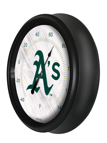 Oakland Athletics Logo LED Thermometer | MLB LED Outdoor Thermometer