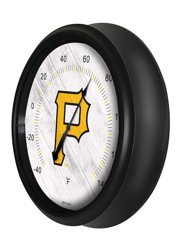 Pittsburgh Pirates Logo LED Thermometer | MLB LED Outdoor Thermometer
