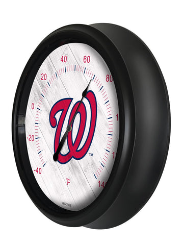 Washington Nationals Logo LED Thermometer | MLB LED Outdoor Thermometer
