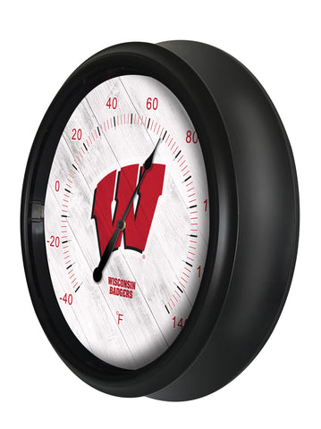 University of Wisconsin (W) LED Thermometer | LED Outdoor Thermometer