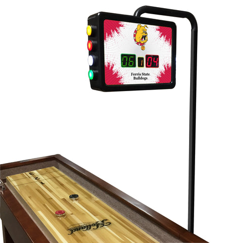 Ferris State Bulldogs Electronic Shuffleboard Table Scoreboard