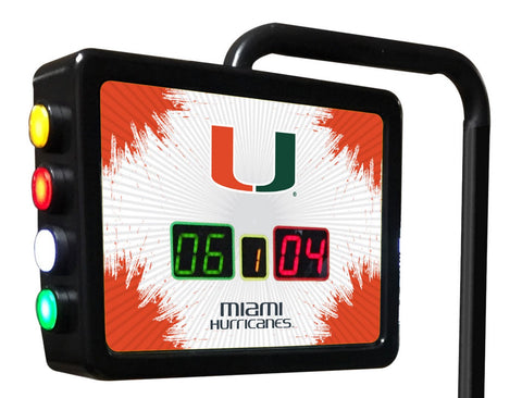 Miami Hurricanes Electronic Shuffleboard Table Scoreboard