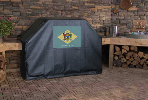 Delaware State Flag Grill Cover
