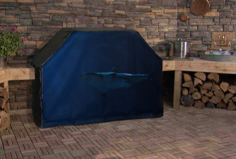 Great White Shark Swimming Full BBQ Grill Cover