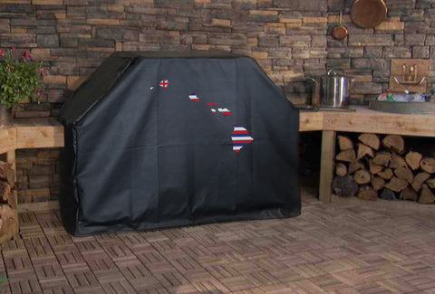 Hawaii State Outline Flag Grill Cover