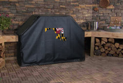 Maryland State Outline Flag Grill Cover