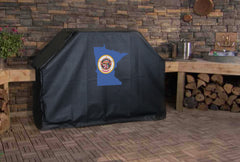 Minnesota State Outline Flag Grill Cover