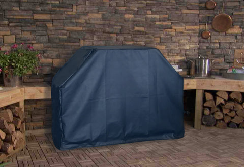 Plain Navy Marine Grade Vinyl Grill Cover