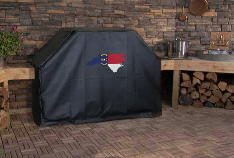 North Carolina State Outline Flag Grill Cover