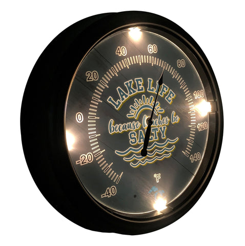 Texas Rangers Logo LED Thermometer | MLB LED Outdoor Thermometer