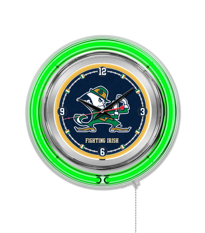 15" Notre Dame Fighting Irish Neon Clock