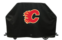 BBQ Grill Cover with Calgary Flames Hockey Team Logo