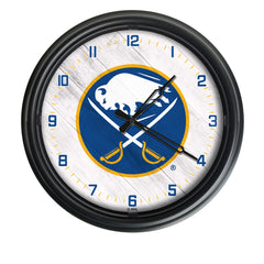 Bufalo Sabres Logo Indoor/Outdoor Logo LED Clock from Holland Bar Stool Co Home Sports Decor for gifts