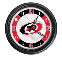 Carolina Hurricanes Logo Indoor/Outdoor Logo LED Clock from Holland Bar Stool Co Home Sports Decor for gifts