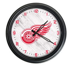 Detroit Red Wings Logo Indoor/Outdoor Logo LED Clock from Holland Bar Stool Co Home Sports Decor for gifts