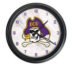 East Carolina University Pirates Officially Licensed Logo Indoor - Outdoor LED Wall Clock 