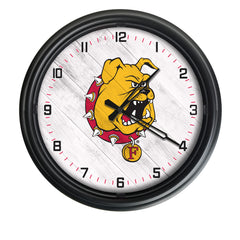Ferris State University Bulldogs Officially Licensed Logo Indoor - Outdoor LED Wall Clock 