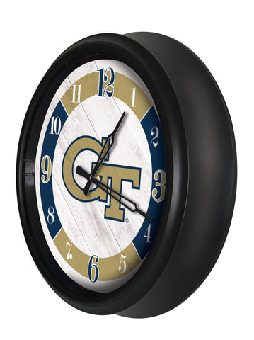 Georgia Tech Yellow Jackets Logo LED Clock | LED Outdoor Clock