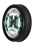 Hawaii Rainbow Warriors Logo LED Clock | LED Outdoor Clock