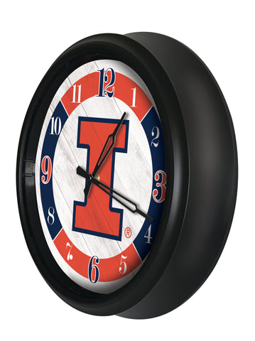 Illinois Fighting Illini Logo LED Clock | LED Outdoor Clock